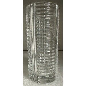 Val St. Lambert Laslo Round Metropolis 8.75" Faceted Crystal Vase